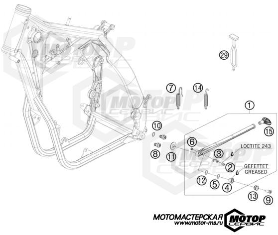 KTM Enduro 530 EXC Factory Edition 2011 SIDE / CENTER STAND