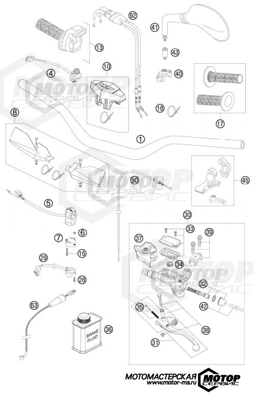 KTM Enduro 530 EXC 2011 HANDLEBAR, CONTROLS