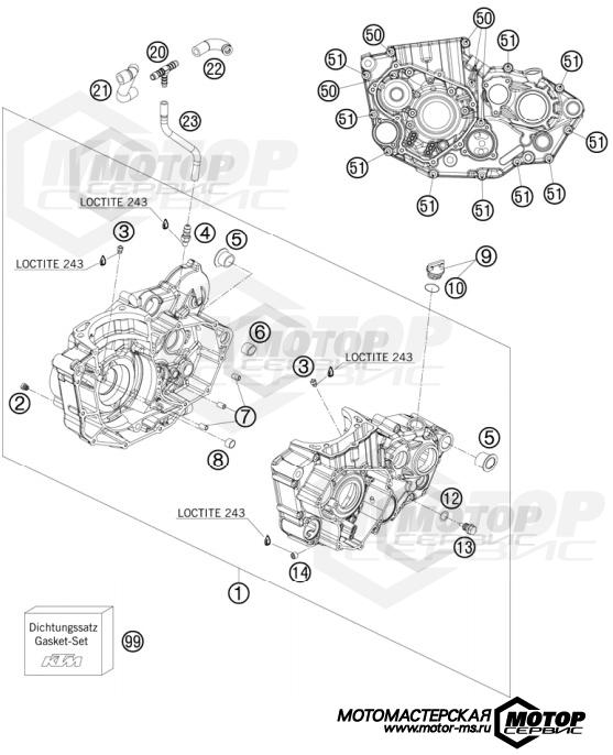 KTM Enduro 450 EXC 2011 ENGINE CASE