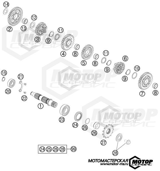 KTM Enduro 450 EXC 2011 TRANSMISSION II - COUNTERSHAFT