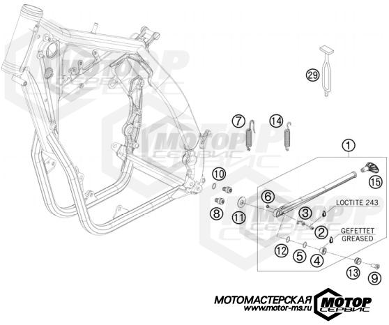 KTM Enduro 450 EXC Factory Edition 2011 SIDE / CENTER STAND