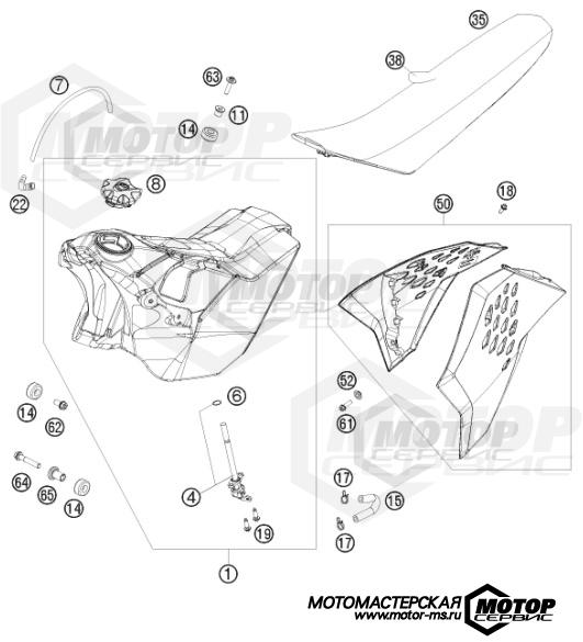 KTM Enduro 450 EXC 2011 TANK, SEAT, COVERS
