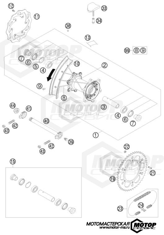 KTM Enduro 400 EXC Factory Edition 2011 REAR WHEEL