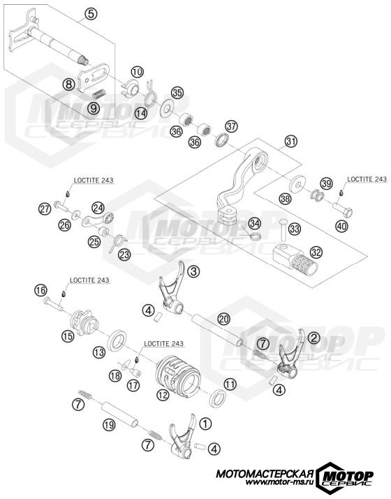 KTM Enduro 300 EXC Six Days 2011 SHIFTING MECHANISM