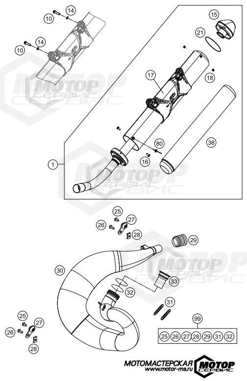 KTM Enduro 300 EXC Factory Edition 2011 EXHAUST SYSTEM