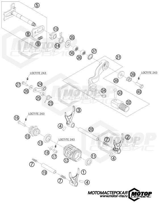 KTM Enduro 250 EXC Six Days 2011 SHIFTING MECHANISM