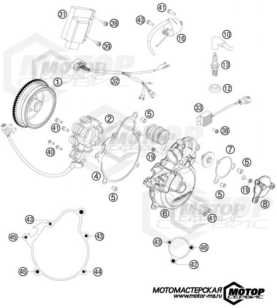 KTM Enduro 250 EXC Six Days 2011 IGNITION SYSTEM