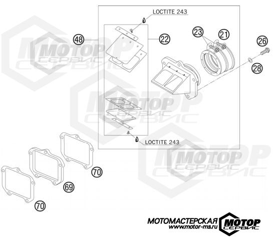KTM Enduro 200 EXC 2011 REED VALVE CASE