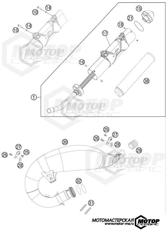 KTM Enduro 125 EXC Factory Edition 2011 EXHAUST SYSTEM
