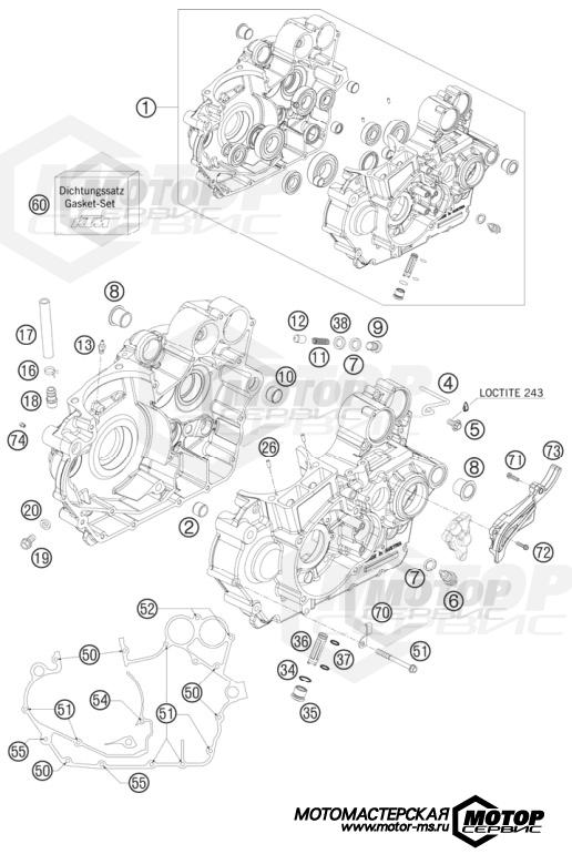 KTM Enduro 525 XC ATV 2011 ENGINE CASE