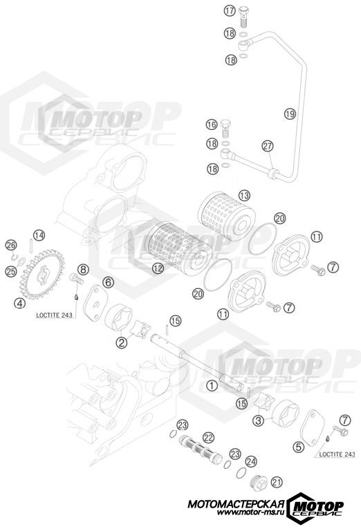 KTM Enduro 525 XC ATV 2011 LUBRICATING SYSTEM