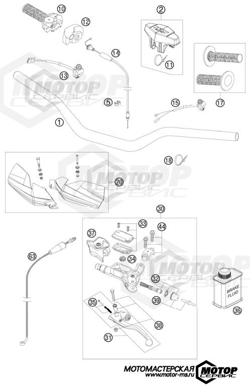 KTM Enduro 300 XC 2011 HANDLEBAR, CONTROLS