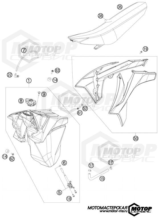 KTM Enduro 300 XC 2011 TANK, SEAT, COVERS
