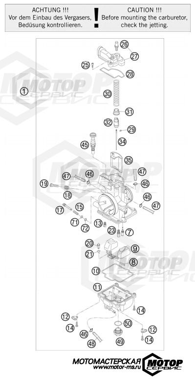 KTM Enduro 250 XC 2011 CARBURETOR