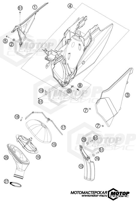 KTM Enduro 250 XC 2011 AIR FILTER