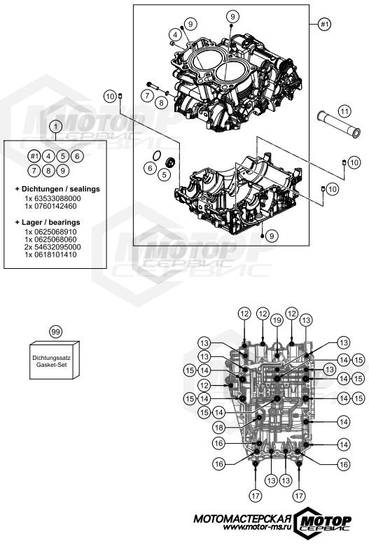 KTM Naked 790 Duke Black 2020 ENGINE CASE