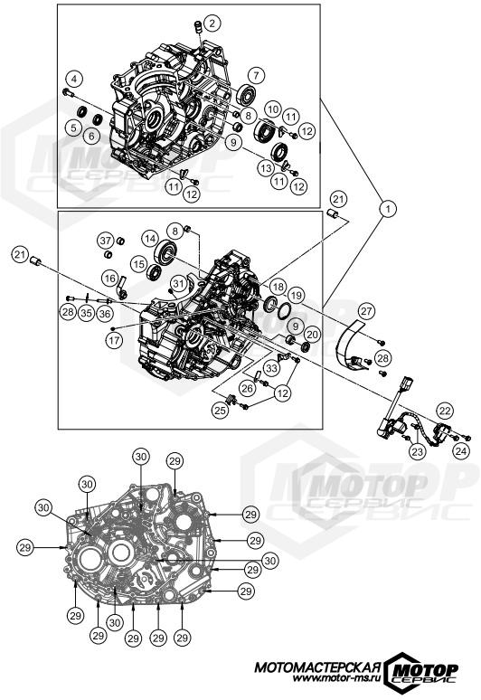 KTM Naked 390 Duke B.D. White 2020 ENGINE CASE