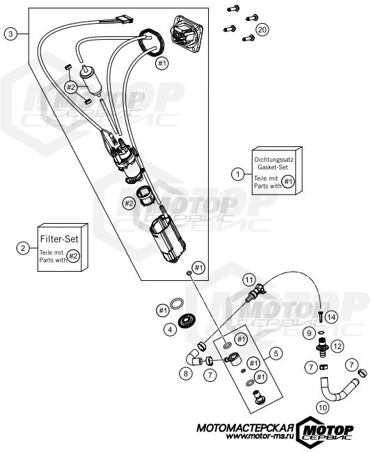 KTM Enduro 450 EXC-F Six Days 2020 FUEL PUMP