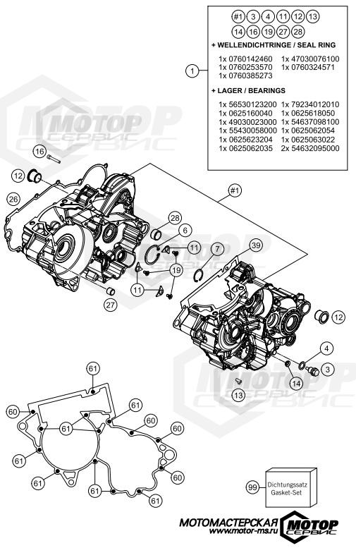 KTM Enduro 250 EXC TPI Six Days 2020 ENGINE CASE
