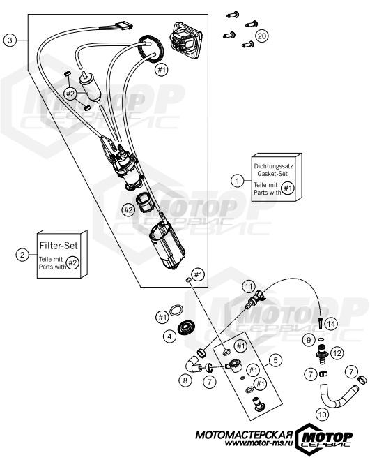 KTM Enduro 250 EXC TPI Six Days 2020 FUEL PUMP