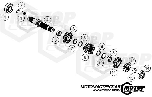 KTM MX 85 SX 19/16 2020 TRANSMISSION I - MAIN SHAFT