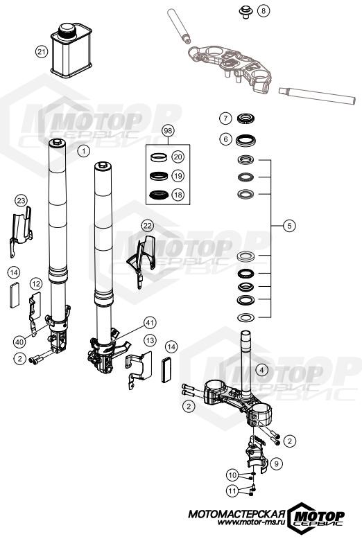 KTM Supersport RC 390 B.D. 2020 FRONT FORK, TRIPLE CLAMP
