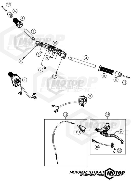 KTM Supersport RC 390 B.D. 2020 HANDLEBAR, CONTROLS