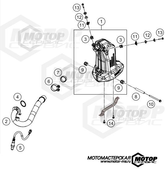 KTM Supersport RC 200 B.D. w/o ABS 2020 EXHAUST SYSTEM