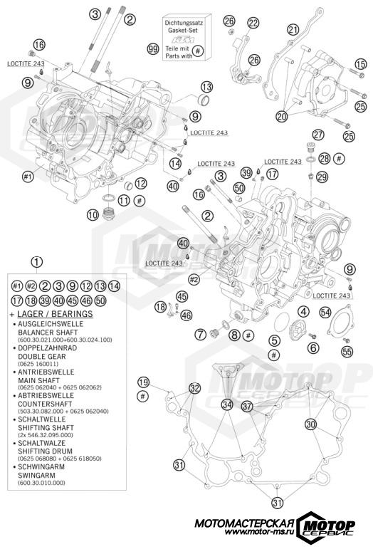 KTM Naked 990 Super Duke Olive 2010 ENGINE CASE