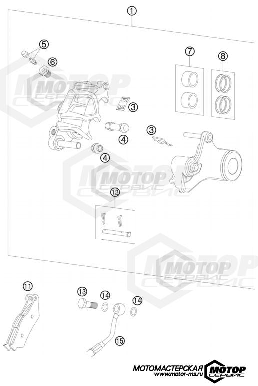 KTM Supermoto 990 Supermoto R 2010 BRAKE CALIPER REAR