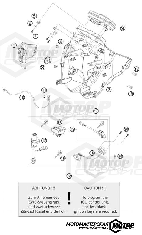 KTM Supermoto 990 Supermoto T Limited Edition 2010 INSTRUMENTS / LOCK SYSTEM