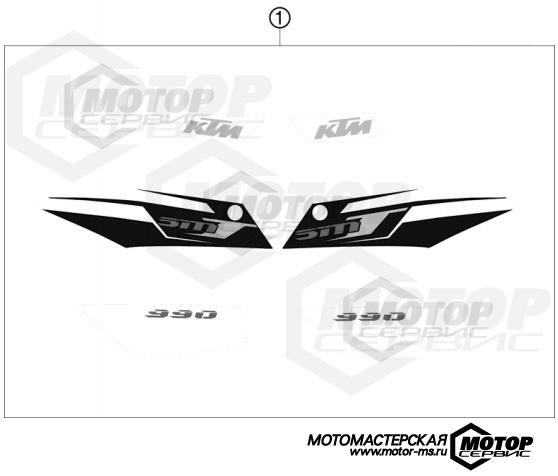 KTM Supermoto 990 Supermoto T Silver 2010 DECAL