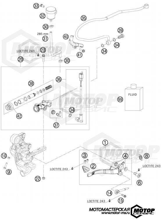 KTM Supermoto 690 SMC 2010 REAR BRAKE CONTROL