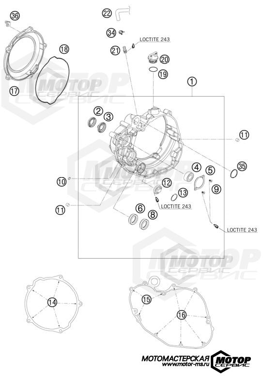 KTM Supermoto 450 SMR 2010 CLUTCH COVER