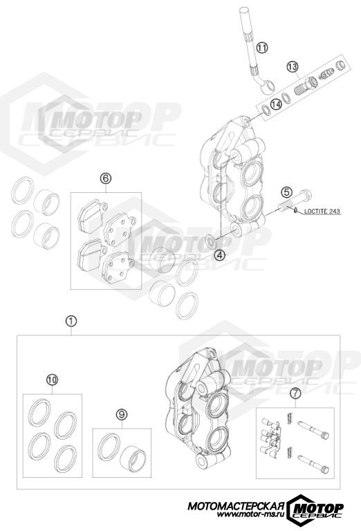 KTM Supermoto 450 SMR 2010 BRAKE CALIPER FRONT