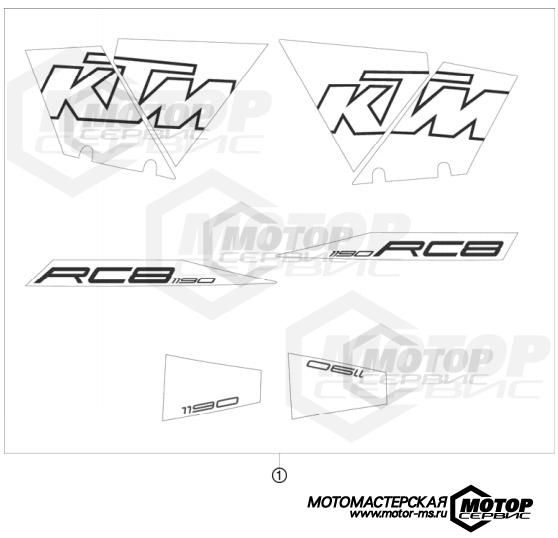 KTM Supersport 1190 RC8 Orange 2010 DECAL