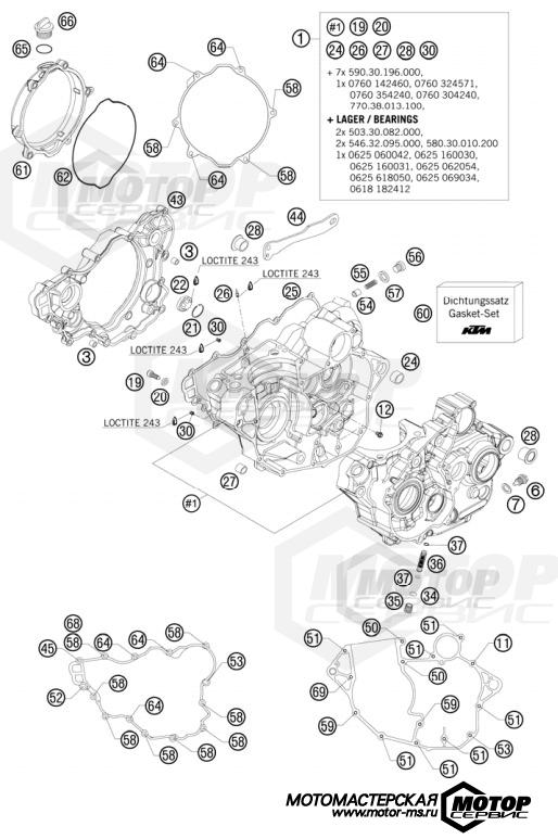 KTM Enduro 250 EXC-F Six Days 2010 ENGINE CASE