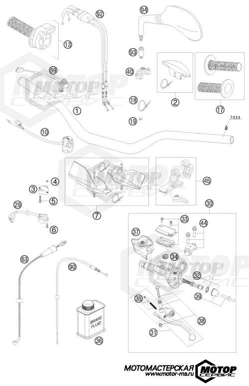 KTM Enduro 250 EXC-F Six Days 2010 HANDLEBAR, CONTROLS