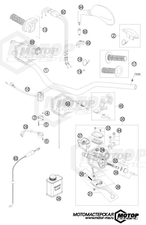 KTM Enduro 250 EXC-F 2010 HANDLEBAR, CONTROLS