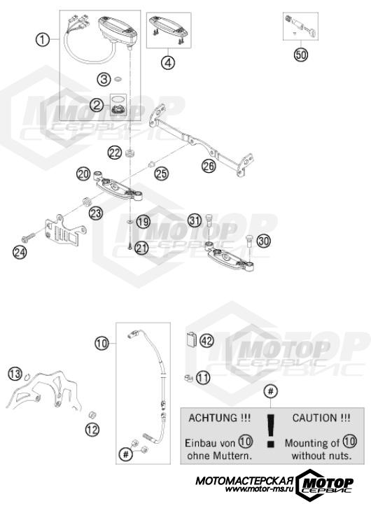 KTM Enduro 250 EXC-F 2010 INSTRUMENTS / LOCK SYSTEM