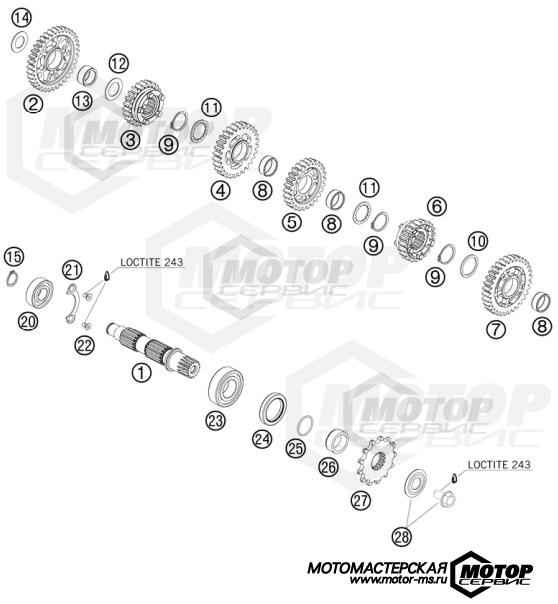 KTM Enduro 530 EXC Champion Edition 2010 TRANSMISSION II - COUNTERSHAFT