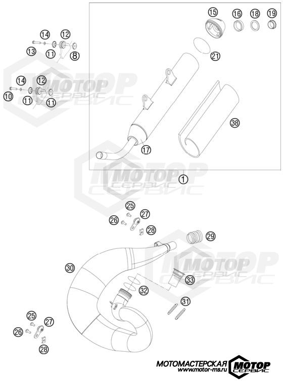 KTM Enduro 300 EXC-E Six Days 2010 EXHAUST SYSTEM