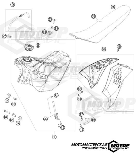 KTM Enduro 450 EXC Champion Edition 2010 TANK, SEAT, COVER