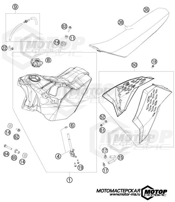 KTM Enduro 450 EXC 2010 TANK, SEAT, COVER