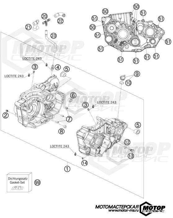 KTM Enduro 400 EXC 2010 ENGINE CASE