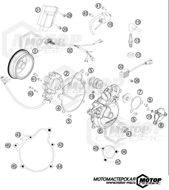 KTM Enduro 250 EXC 2010 IGNITION SYSTEM