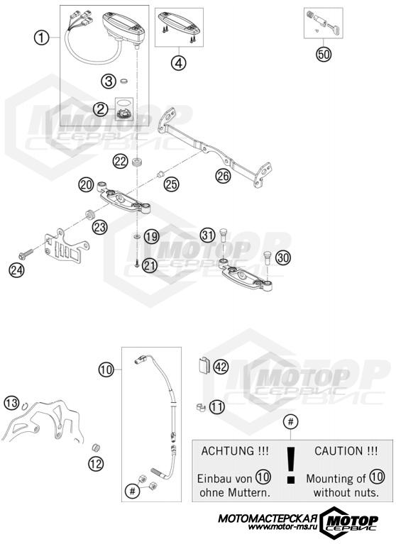 KTM Enduro 250 EXC E-Starter 2010 INSTRUMENTS / LOCK SYSTEM