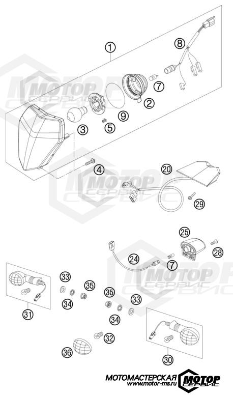 KTM Enduro 250 EXC 2010 INSTRUMENTS / LOCK SYSTEM