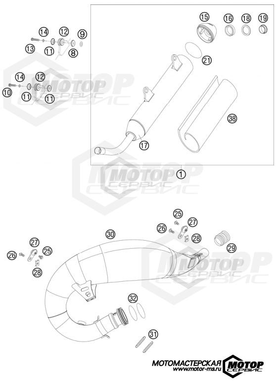 KTM Enduro 125 EXC Champion Edition 2010 EXHAUST SYSTEM