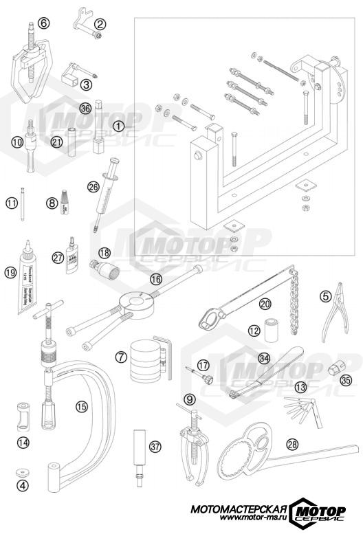 KTM MX 250 SX-F Factory Replica Musquin 2010 SPECIAL TOOLS